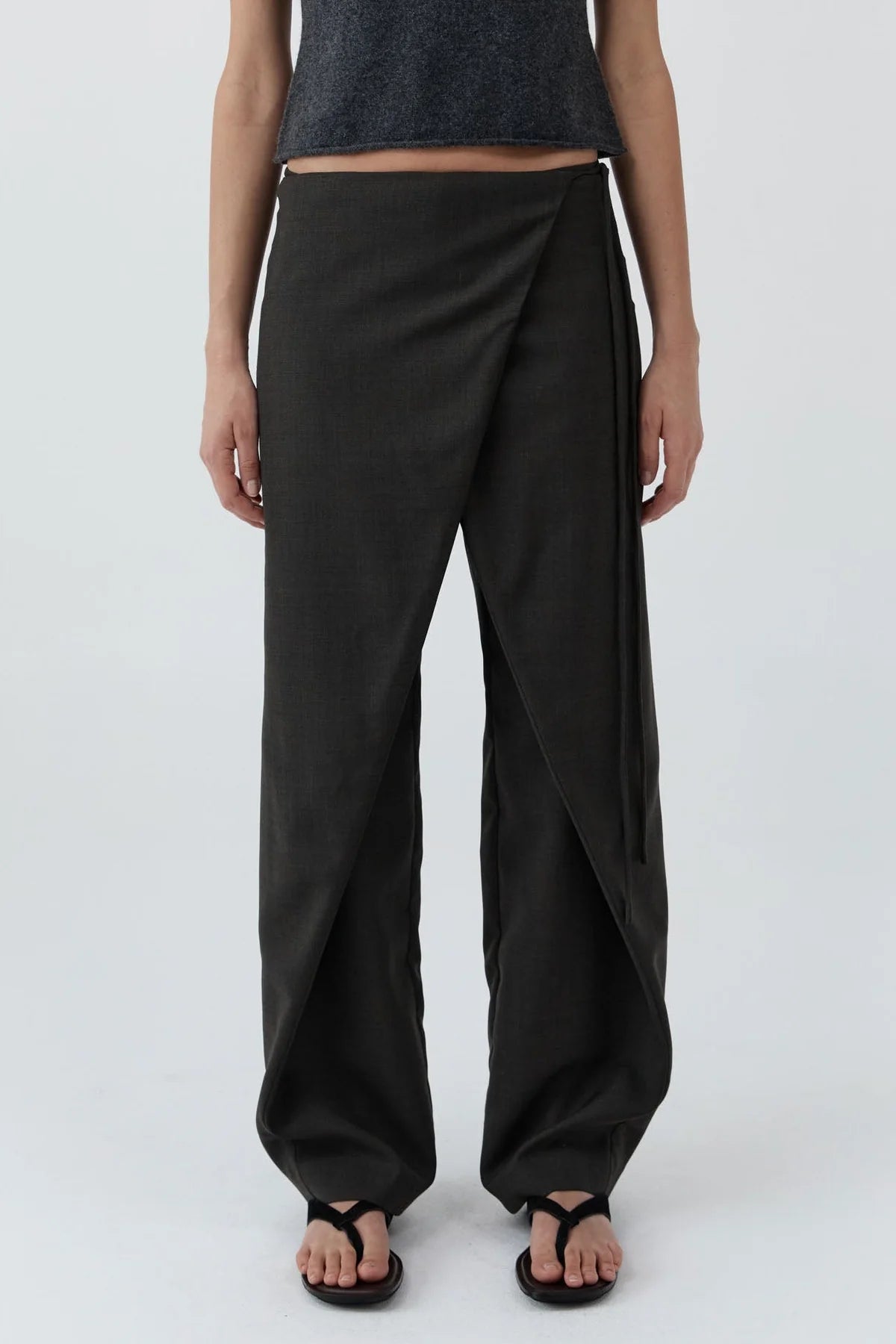 Wrap Rouleau Pants Umber