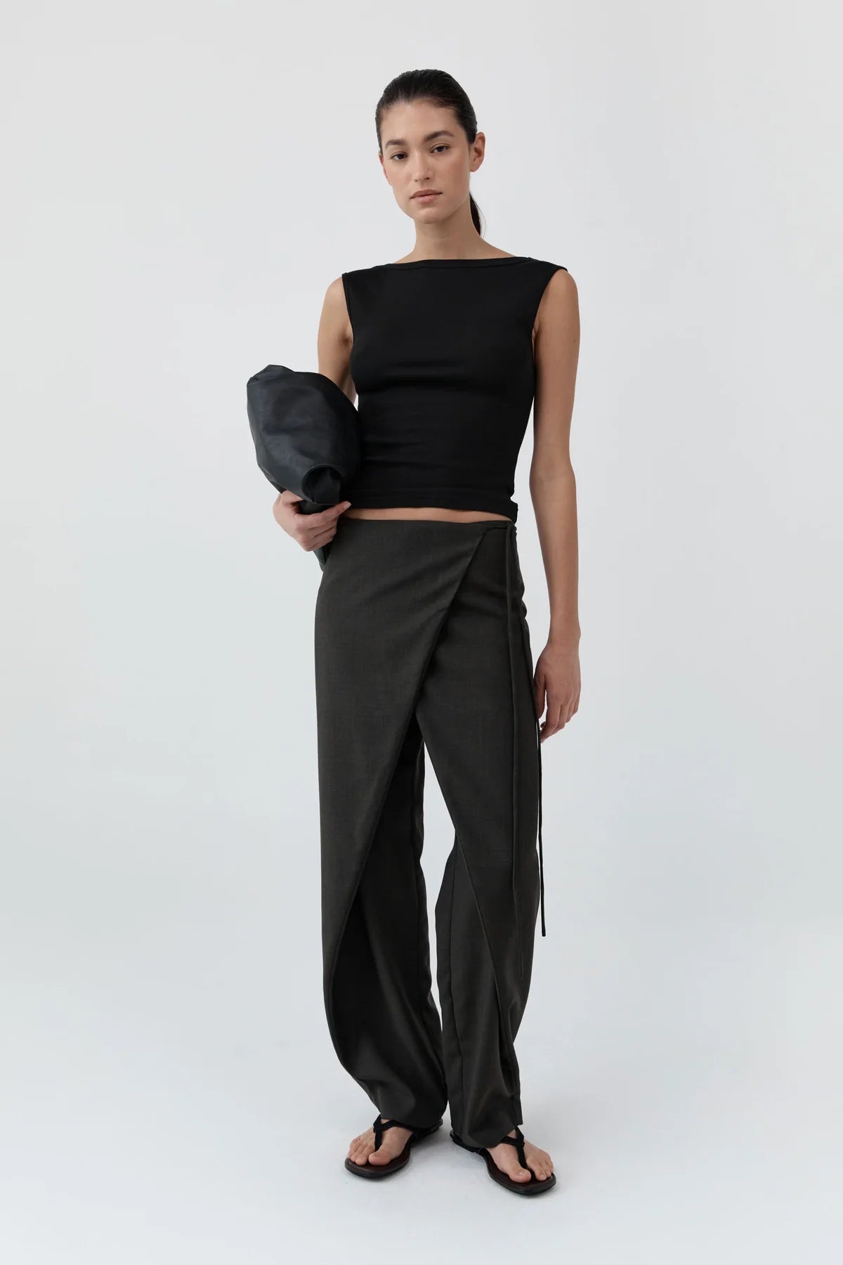 Wrap Rouleau Pants Umber
