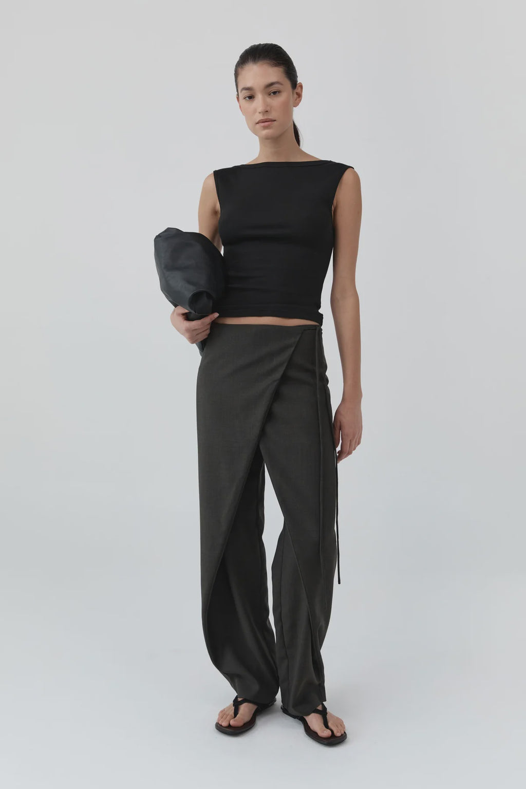 Wrap Rouleau Pants Umber