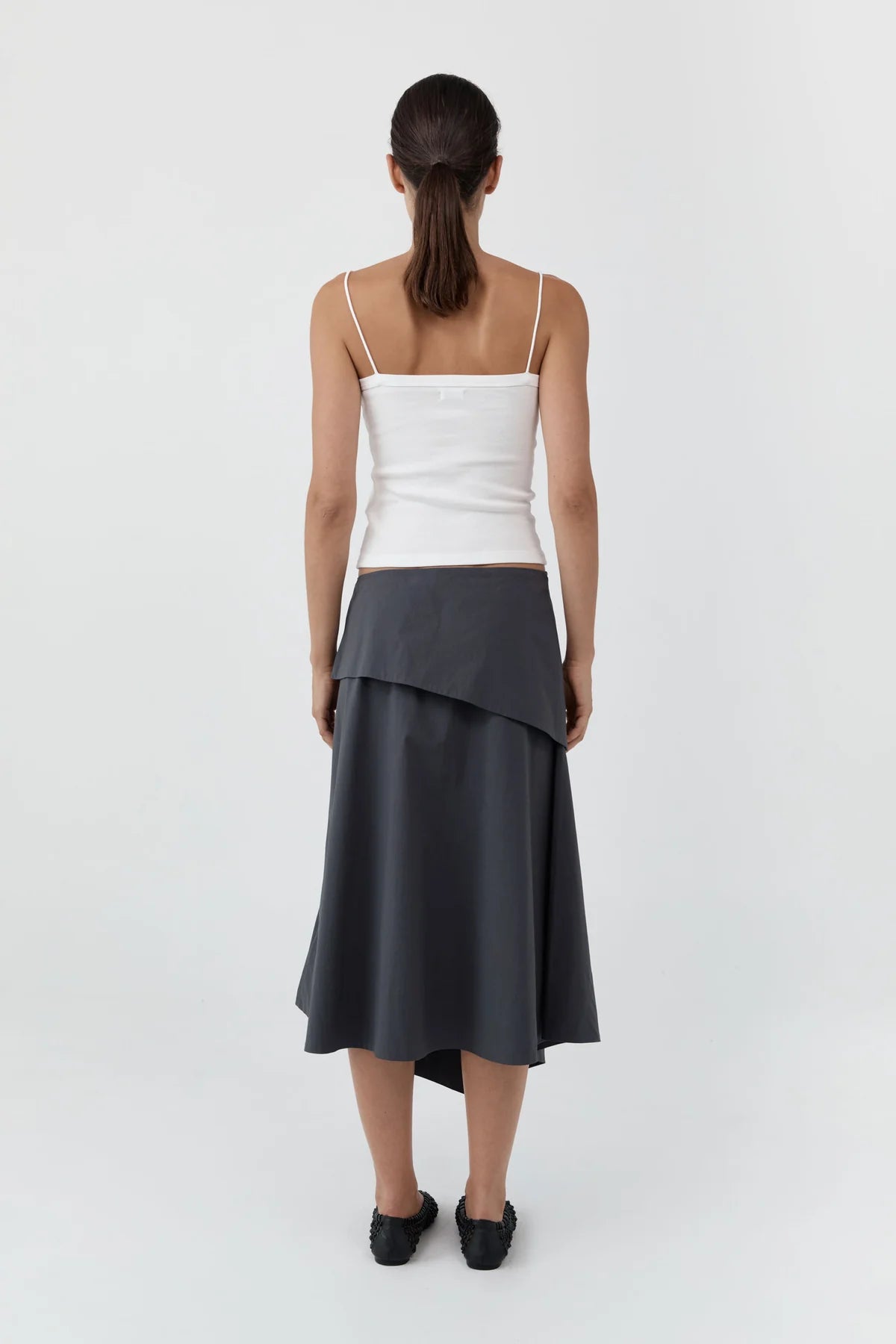 Square Neck Cotton Cami White