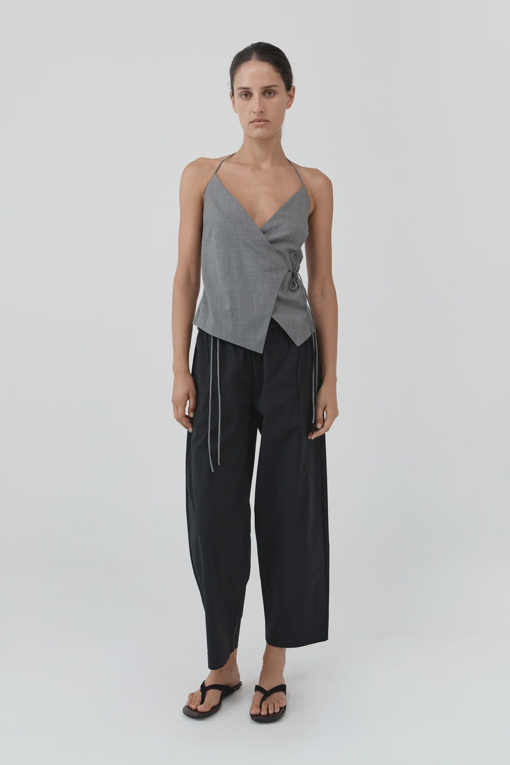 COMING SOON Fine Rouleau Crop Pants - Black