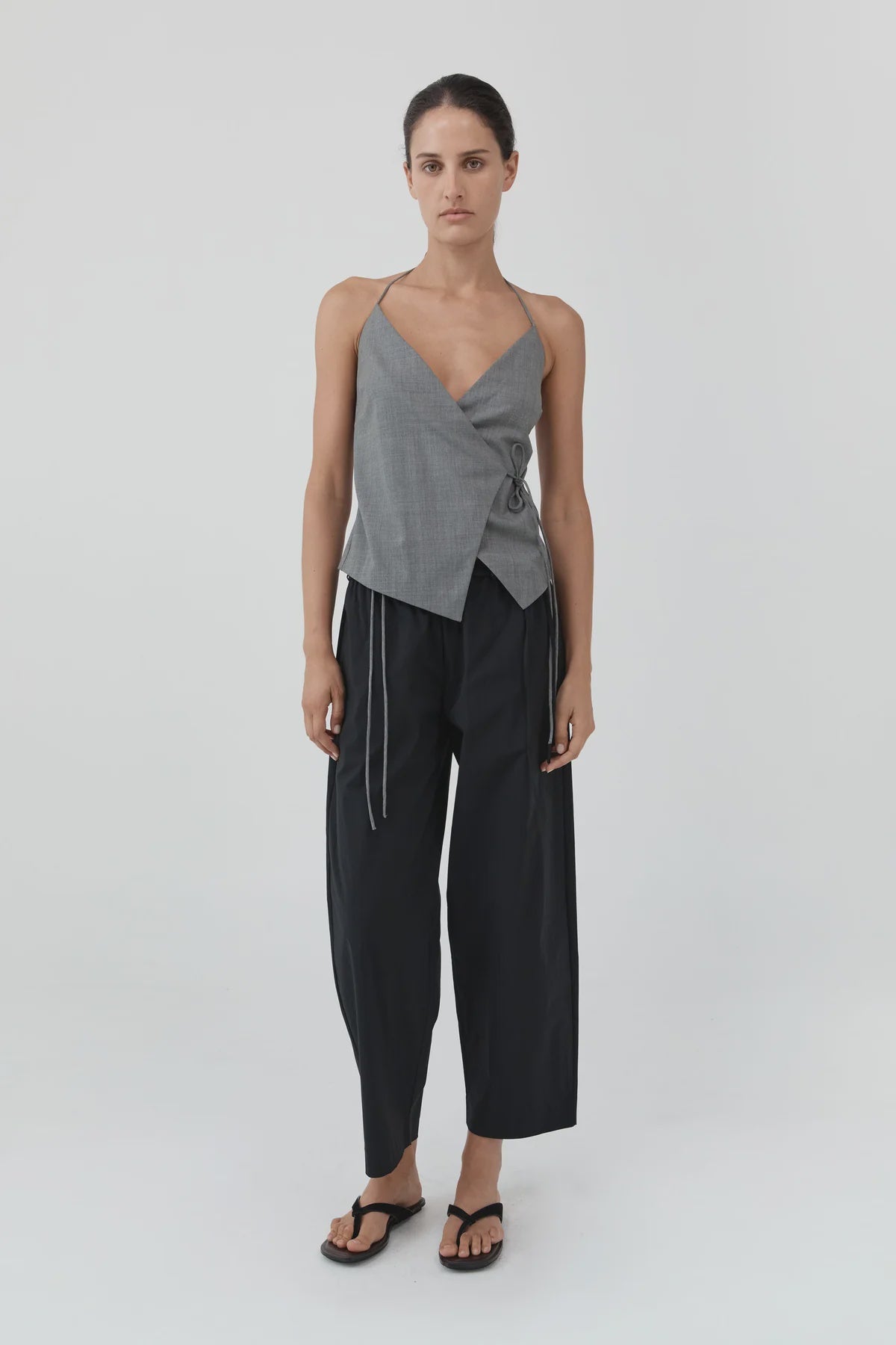 COMING SOON Fine Rouleau Crop Pants - Black