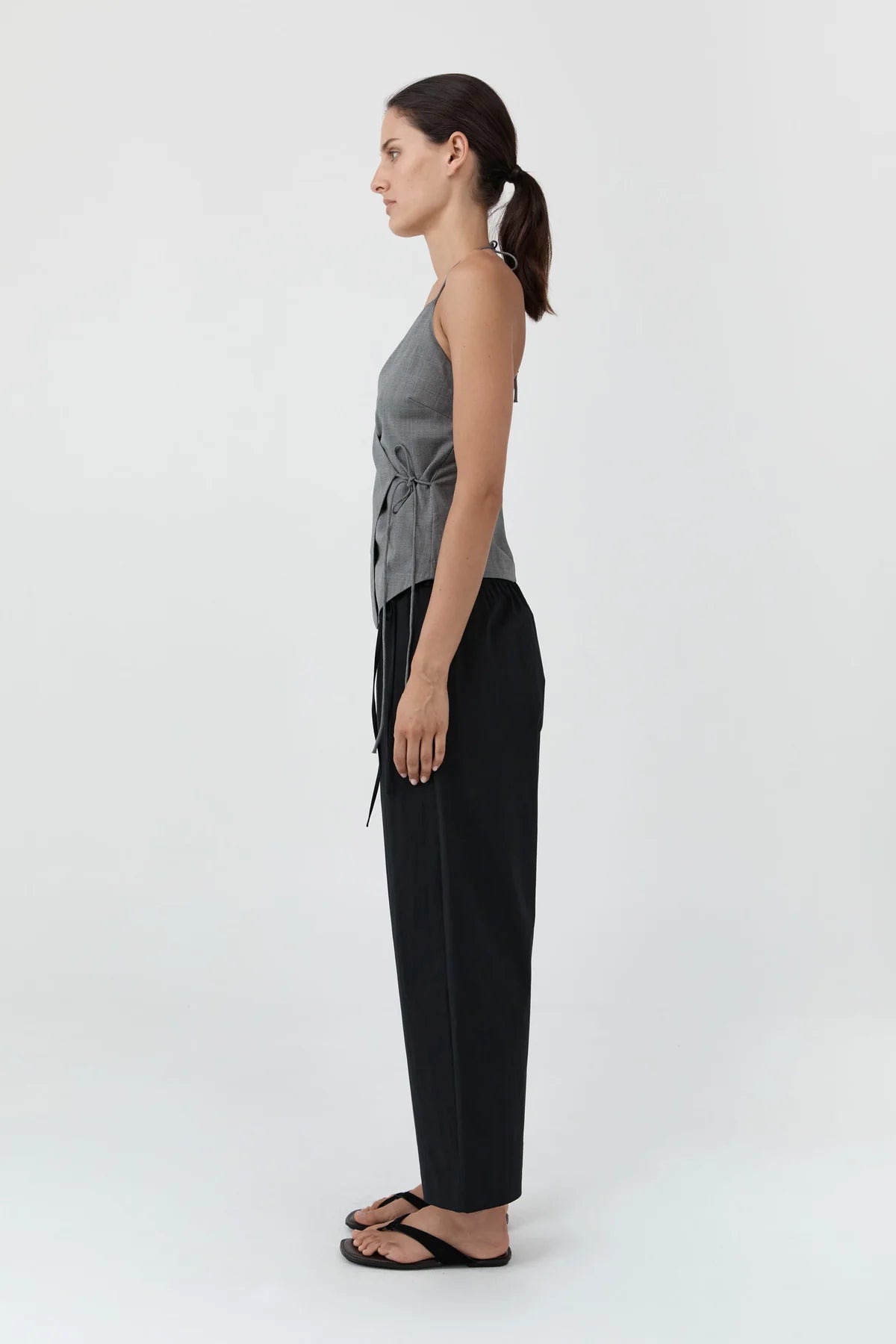 COMING SOON Fine Rouleau Crop Pants - Black