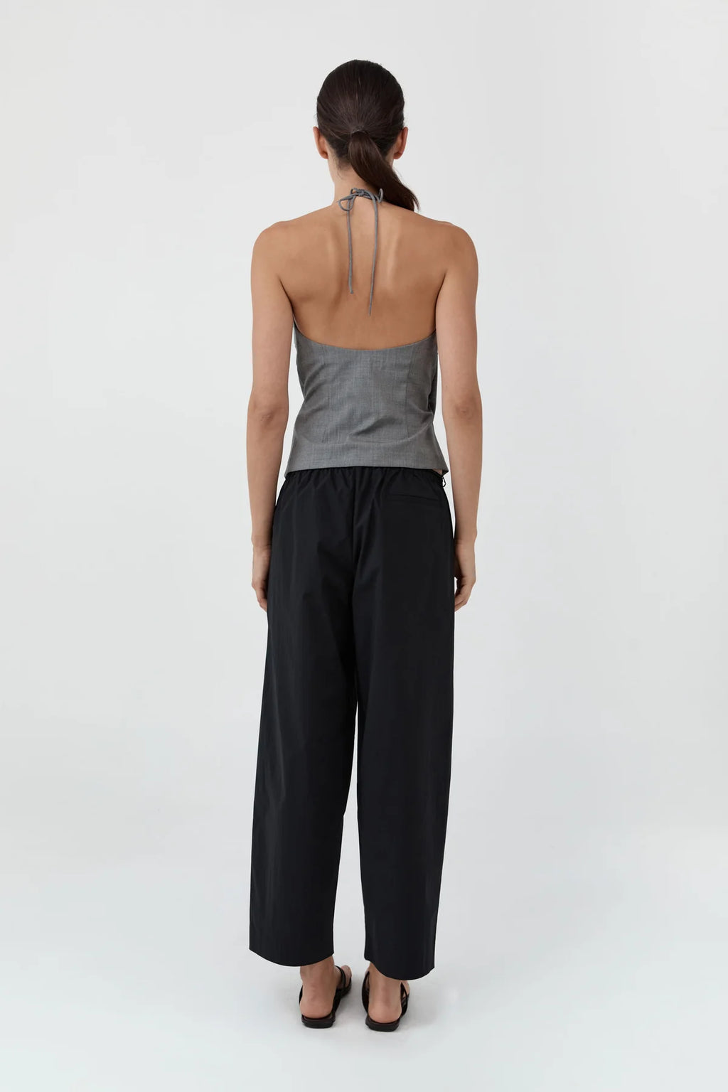COMING SOON Fine Rouleau Crop Pants - Black