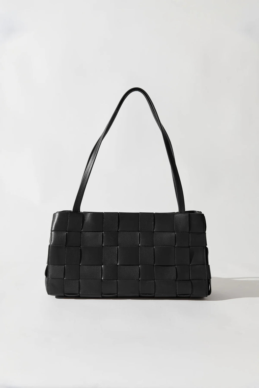 Slim Woven Tote Black