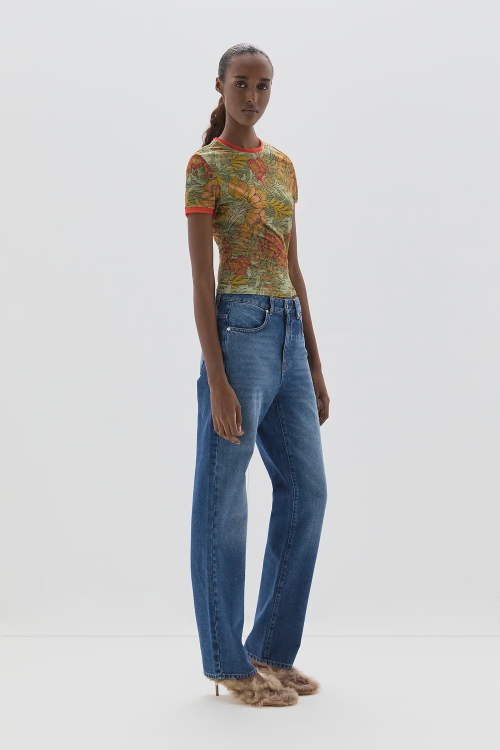 Eliana Mesh Fitted Tee