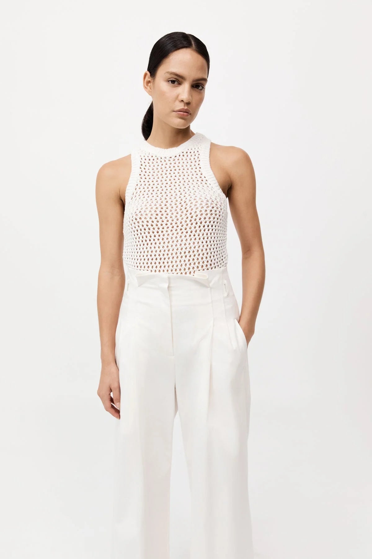 COTTON PAPERBAG TROUSER - XS & M & L