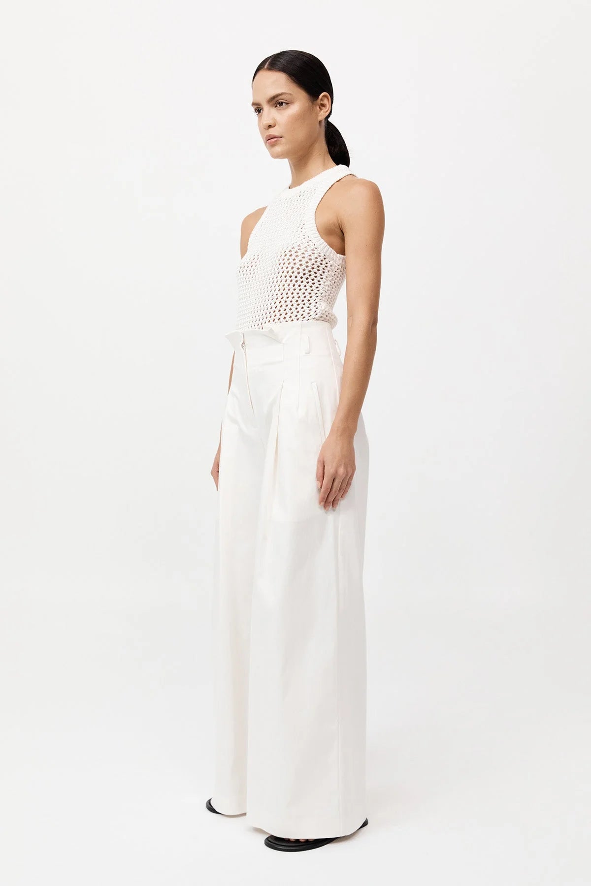 COTTON PAPERBAG TROUSER - XS & M & L