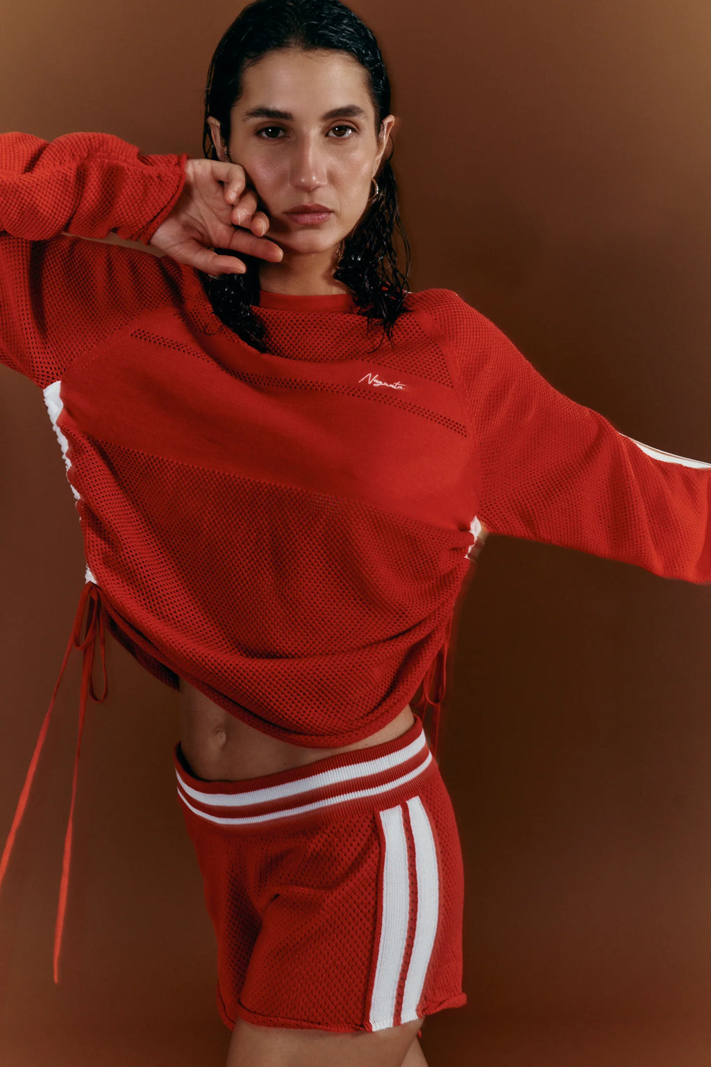 Coming Soon Downtown Mesh Jersey  Poppy