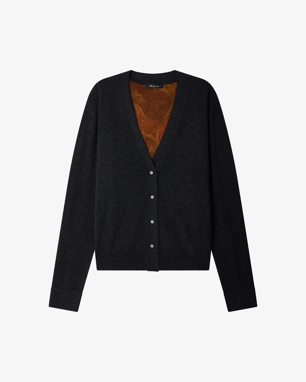 Fly Charcoal Merino Cardigan