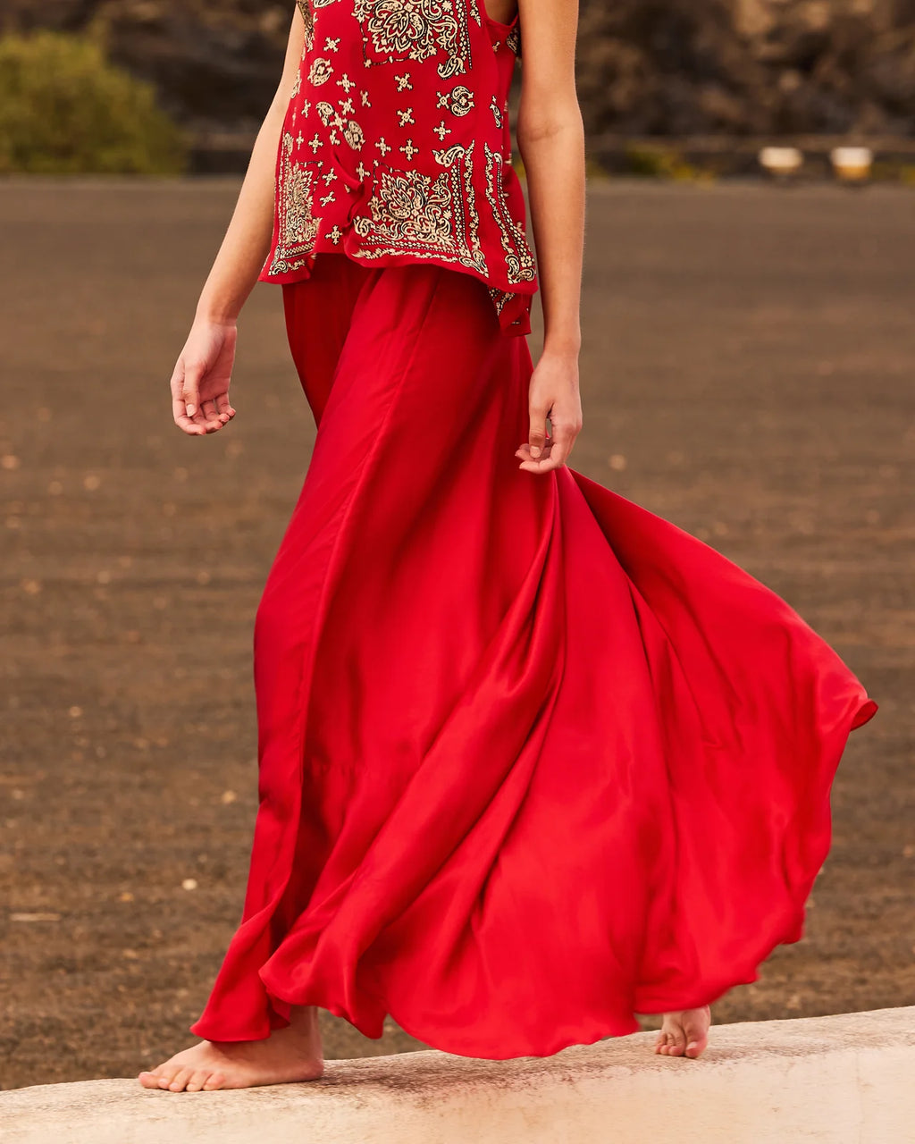 Calista Skirt Red