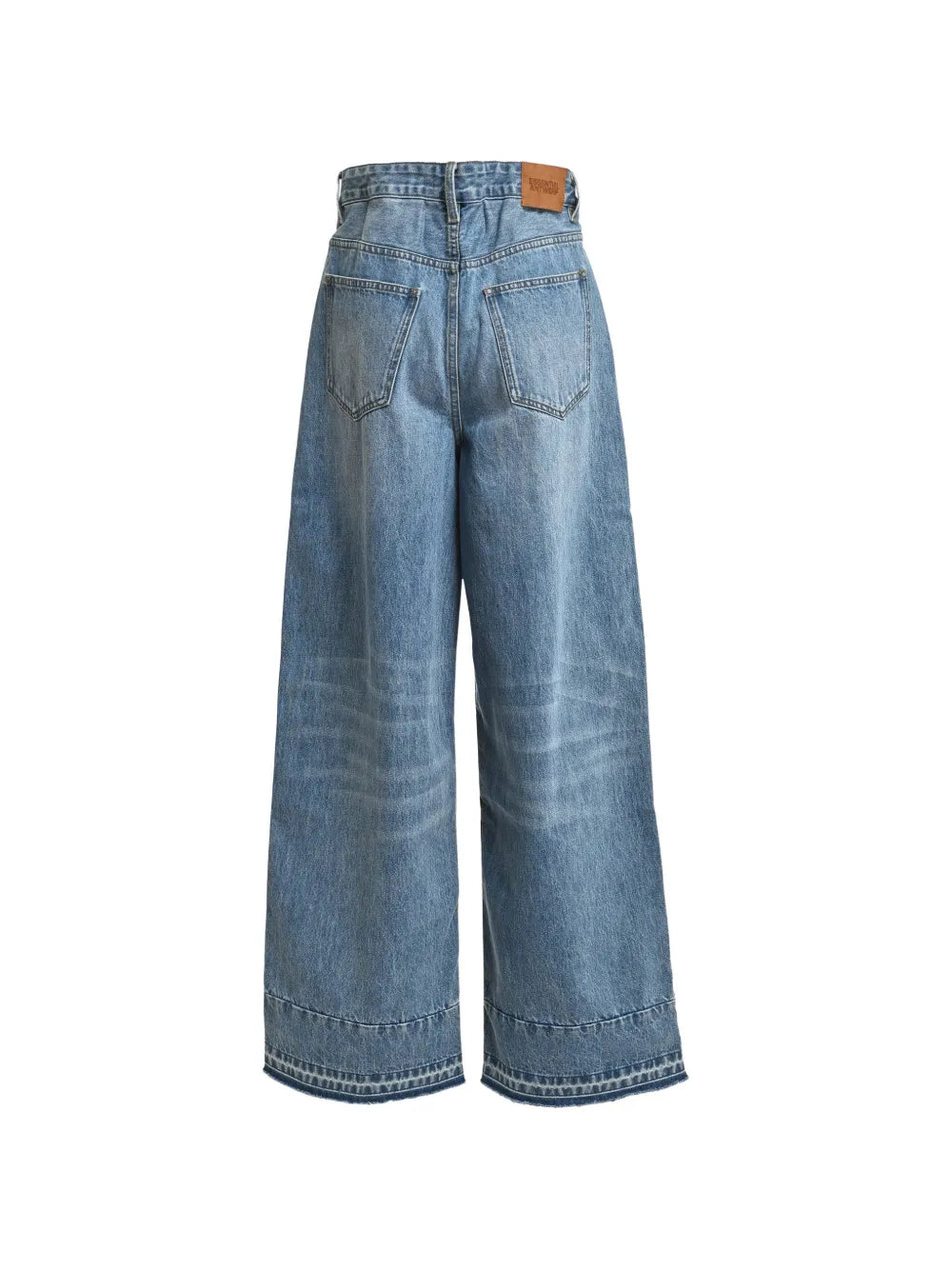 Krisp Denim Panel Wide-Leg Trousers