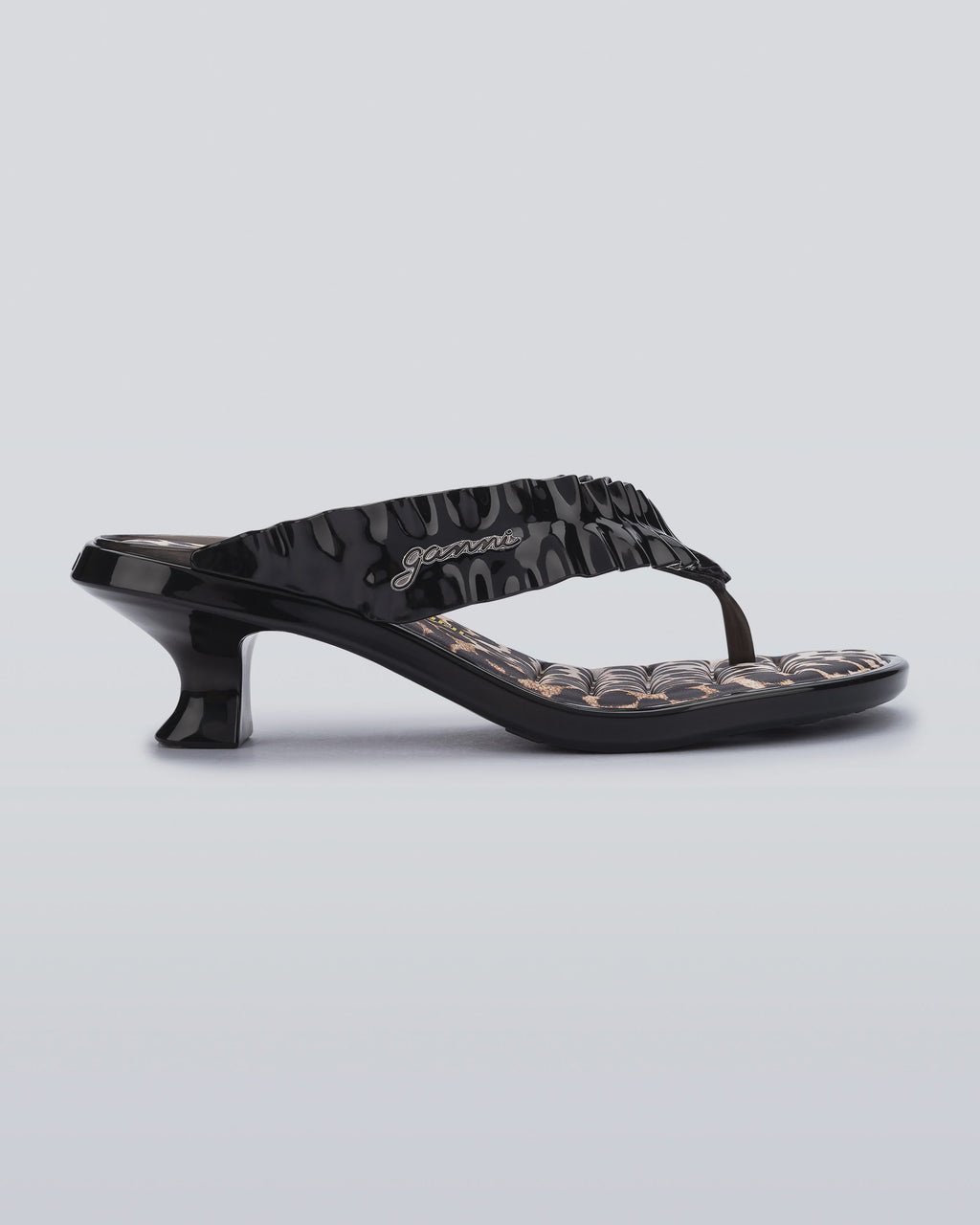 Coming Soon * Melissa x Ganni Thong Kitten Heel Black