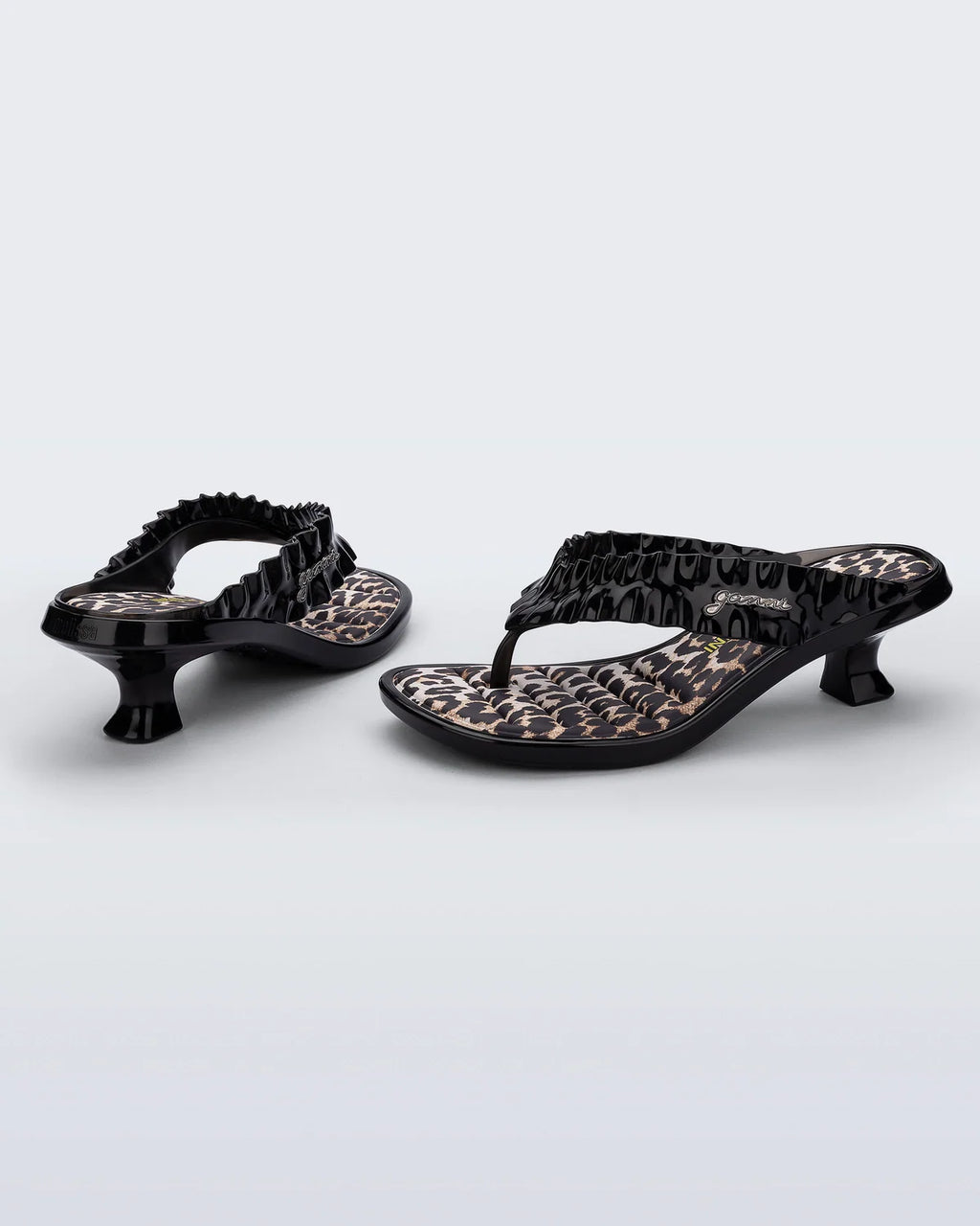 Coming Soon * Melissa x Ganni Thong Kitten Heel Black
