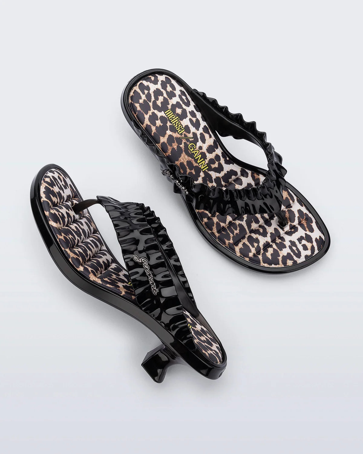 Coming Soon * Melissa x Ganni Thong Kitten Heel Black