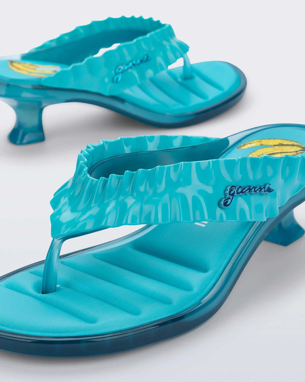 Coming Soon * Melissa x Ganni Thong Kitten Heel Blue
