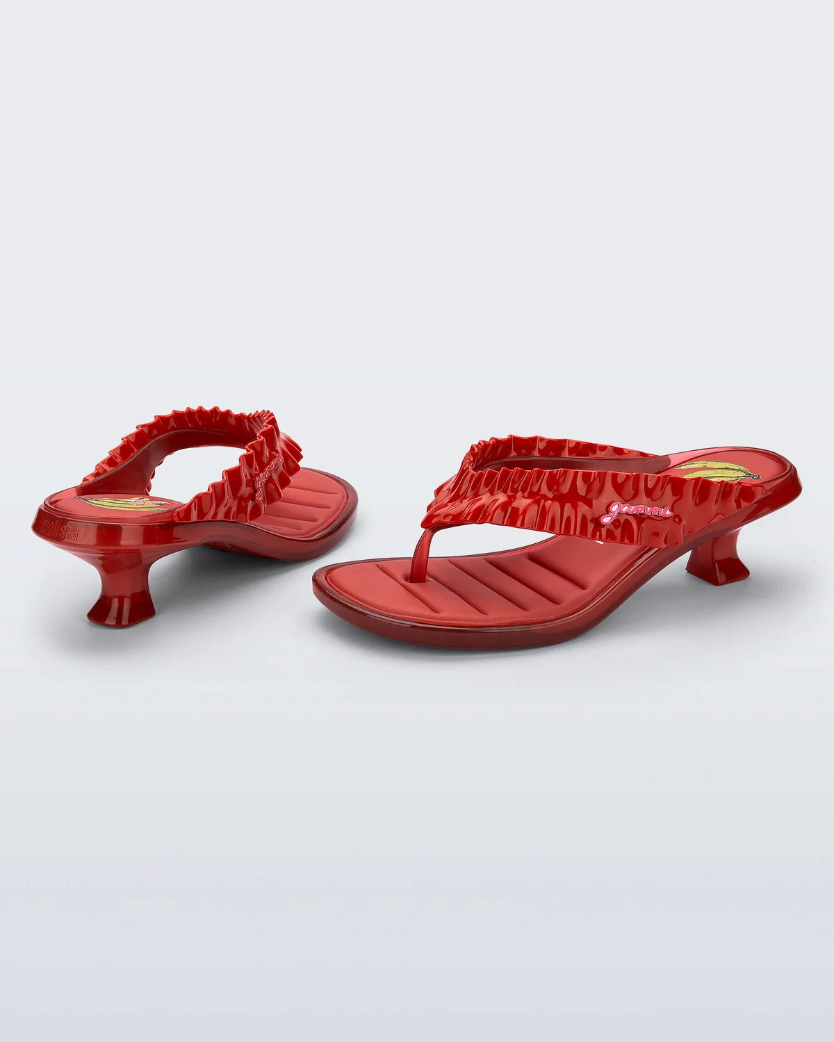 Coming Soon * Melissa x Ganni Thong Kitten Heel Red