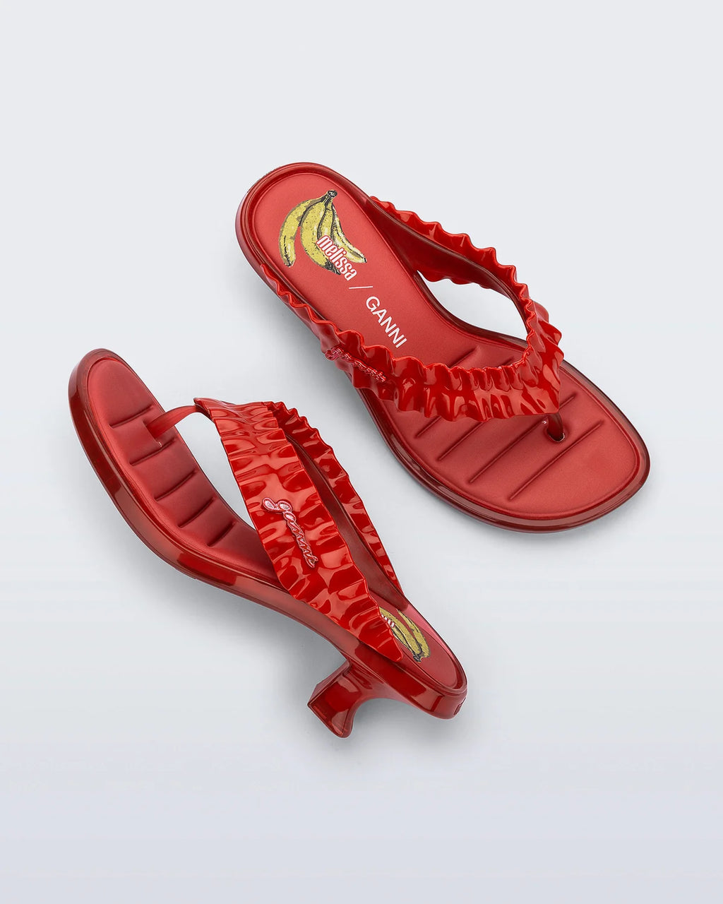Coming Soon * Melissa x Ganni Thong Kitten Heel Red