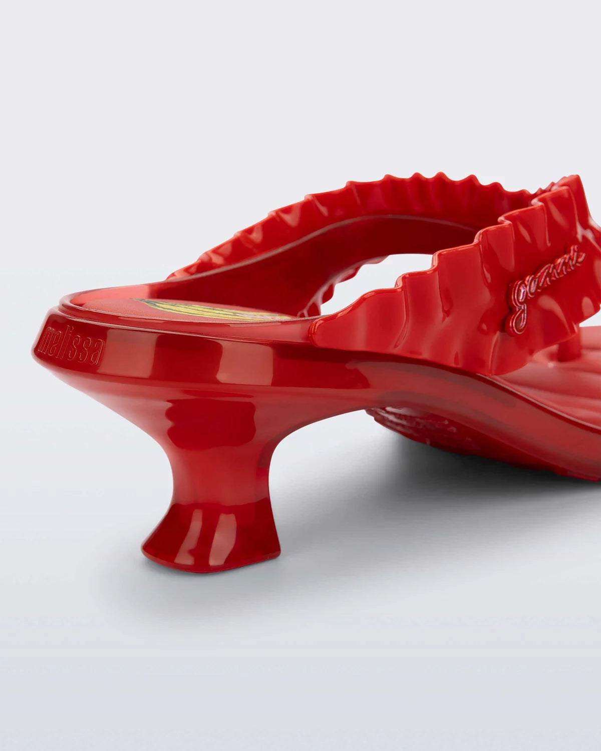 Coming Soon * Melissa x Ganni Thong Kitten Heel Red