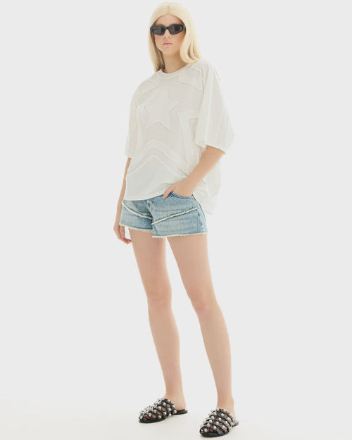 3D Panelled Star Batwing Tee