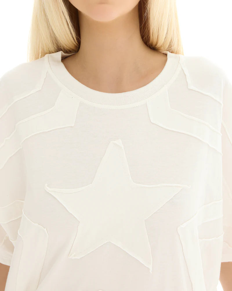 3D Panelled Star Batwing Tee