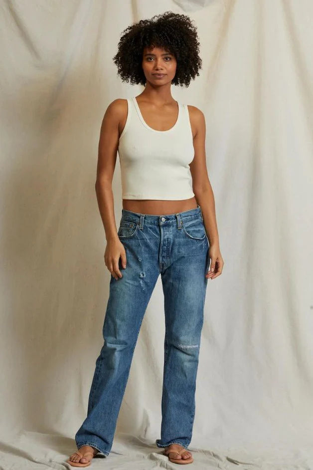 Blondie Tank - Bright Ivory
