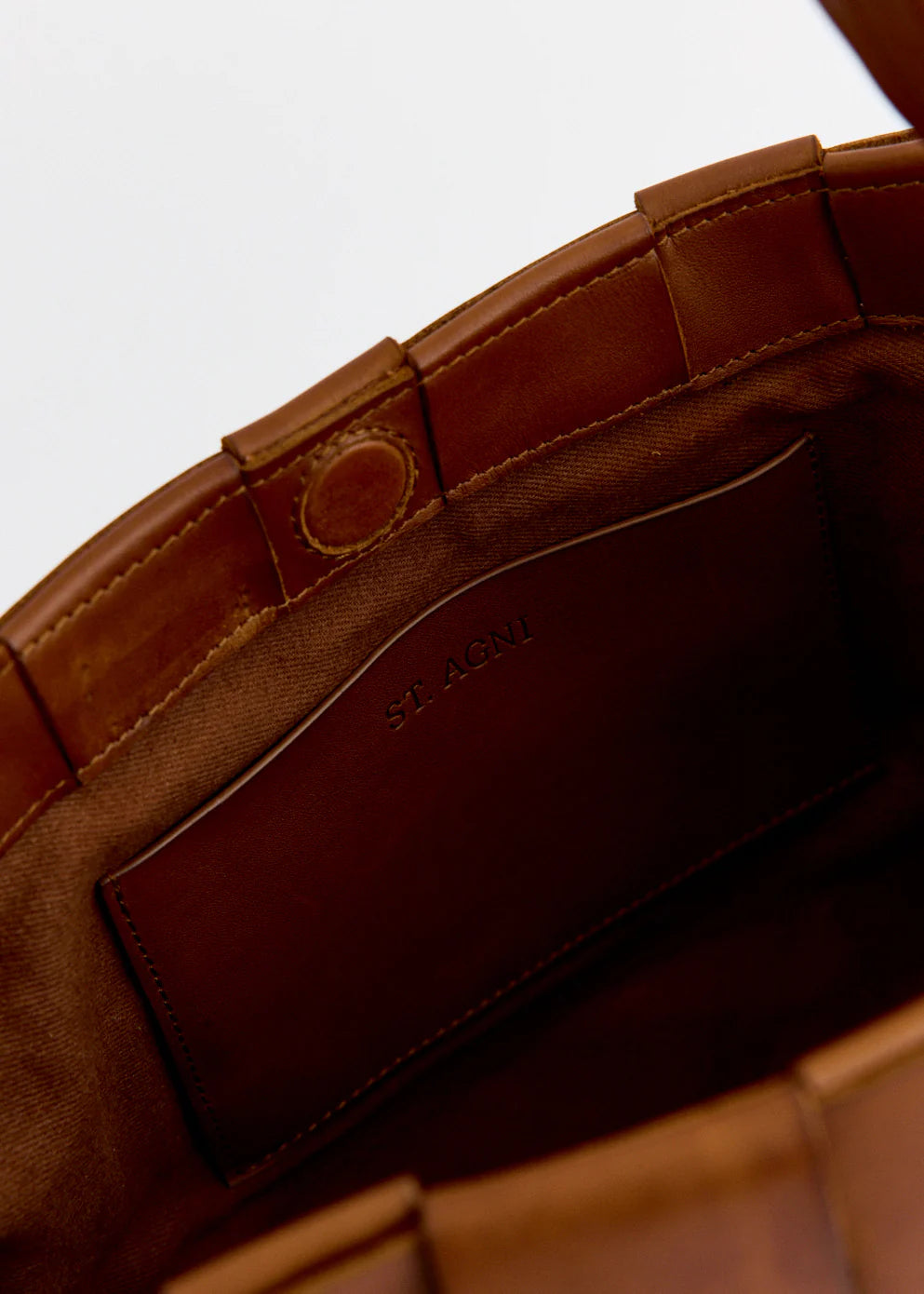 Woven Mini Tote Chestnut