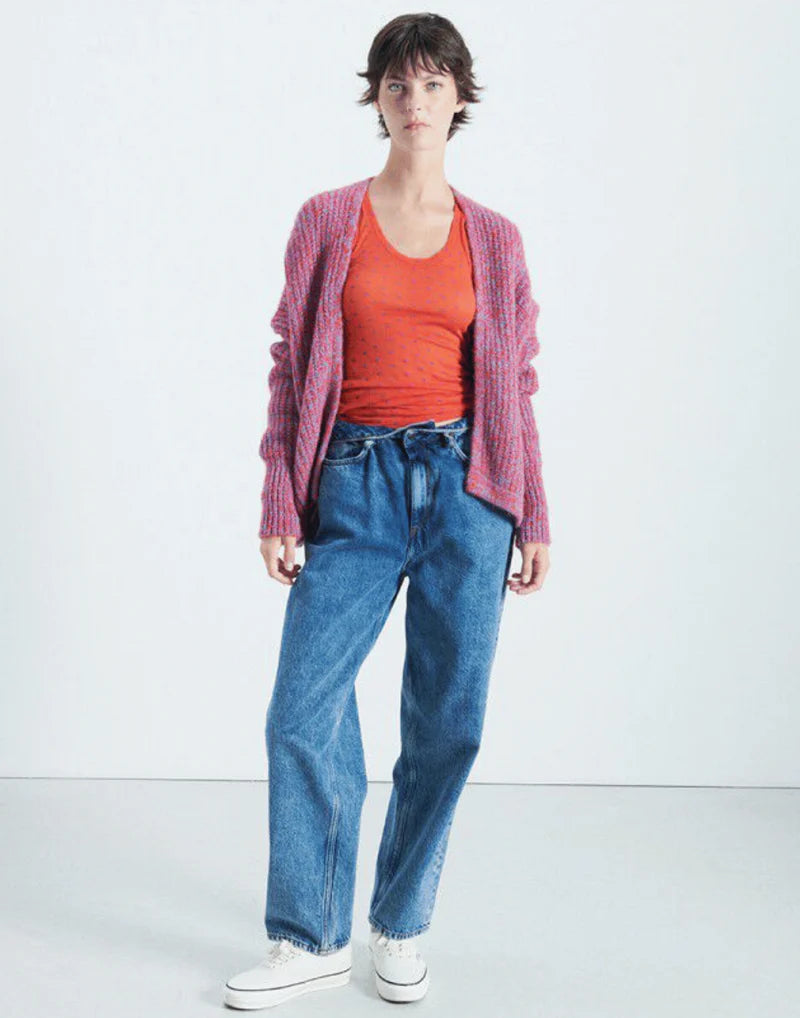 East Cardigan Heathered Chilli