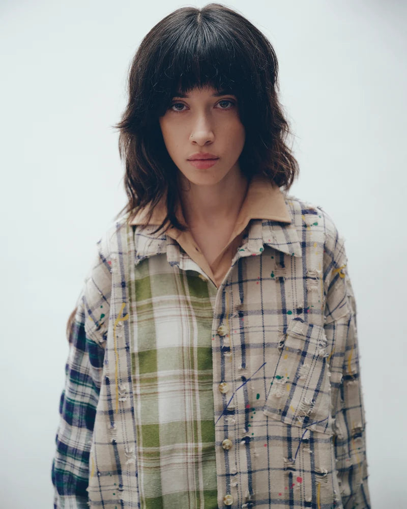 Reworked Artist Flannel Shirt
