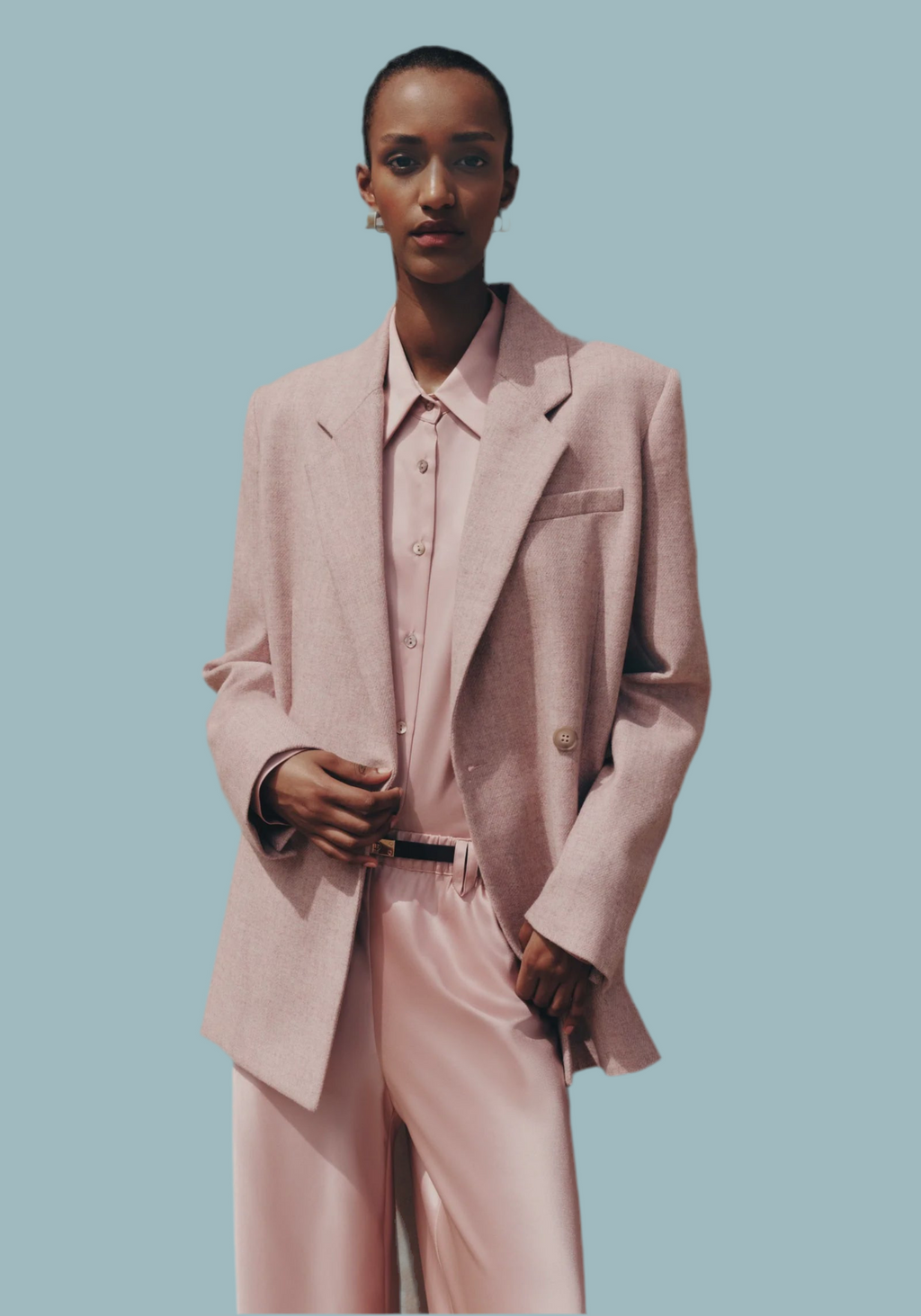 Prosperity Blazer - Tinted Rose