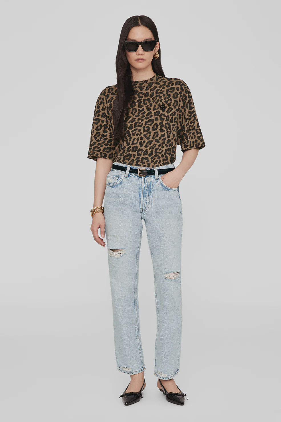 Avi Tee Brown Leopard