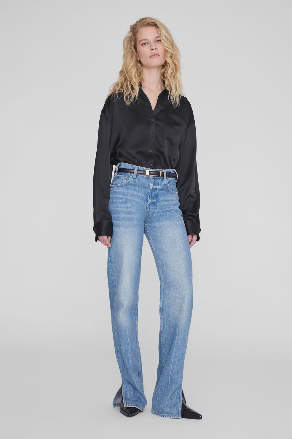 Scott Cropped Shirt Black