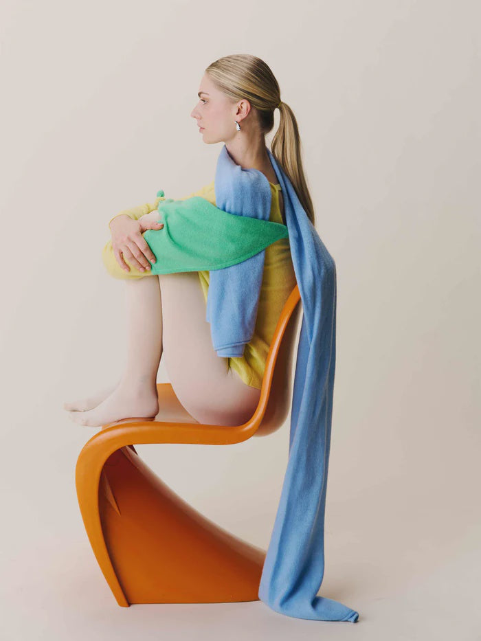 Infinity Cashmere Scarf Blue