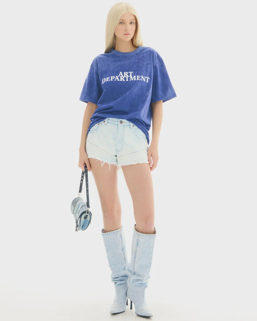 Art Department Acid Wash Blue Tee