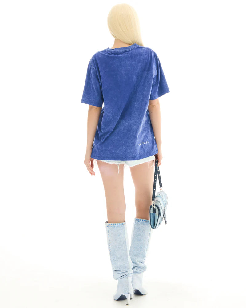 Art Department Acid Wash Blue Tee