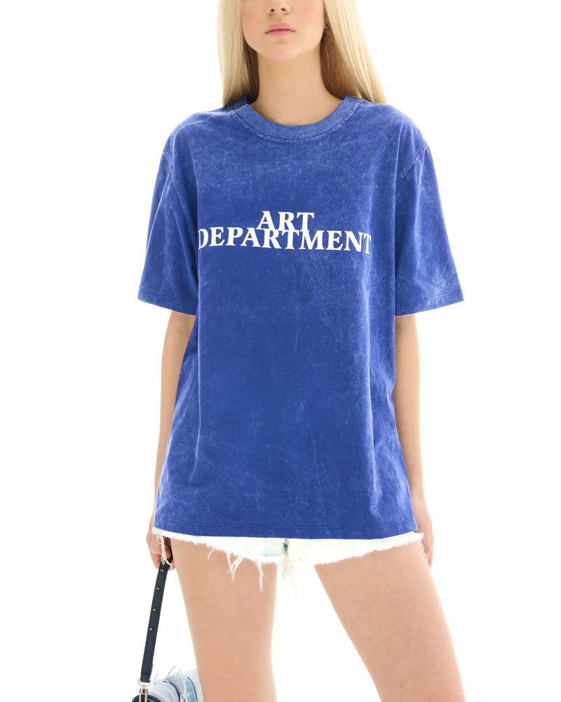 Art Department Acid Wash Blue Tee