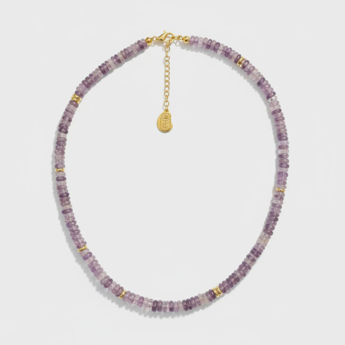 Mini Gemstone Necklace Amethyst