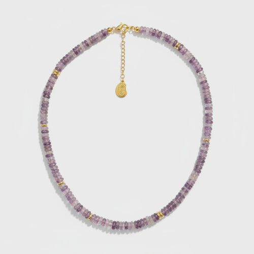 Mini Gemstone Necklace Amethyst