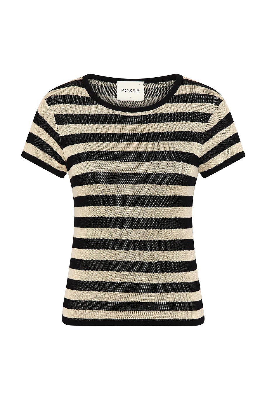 Birdie Tee - Cream & Black