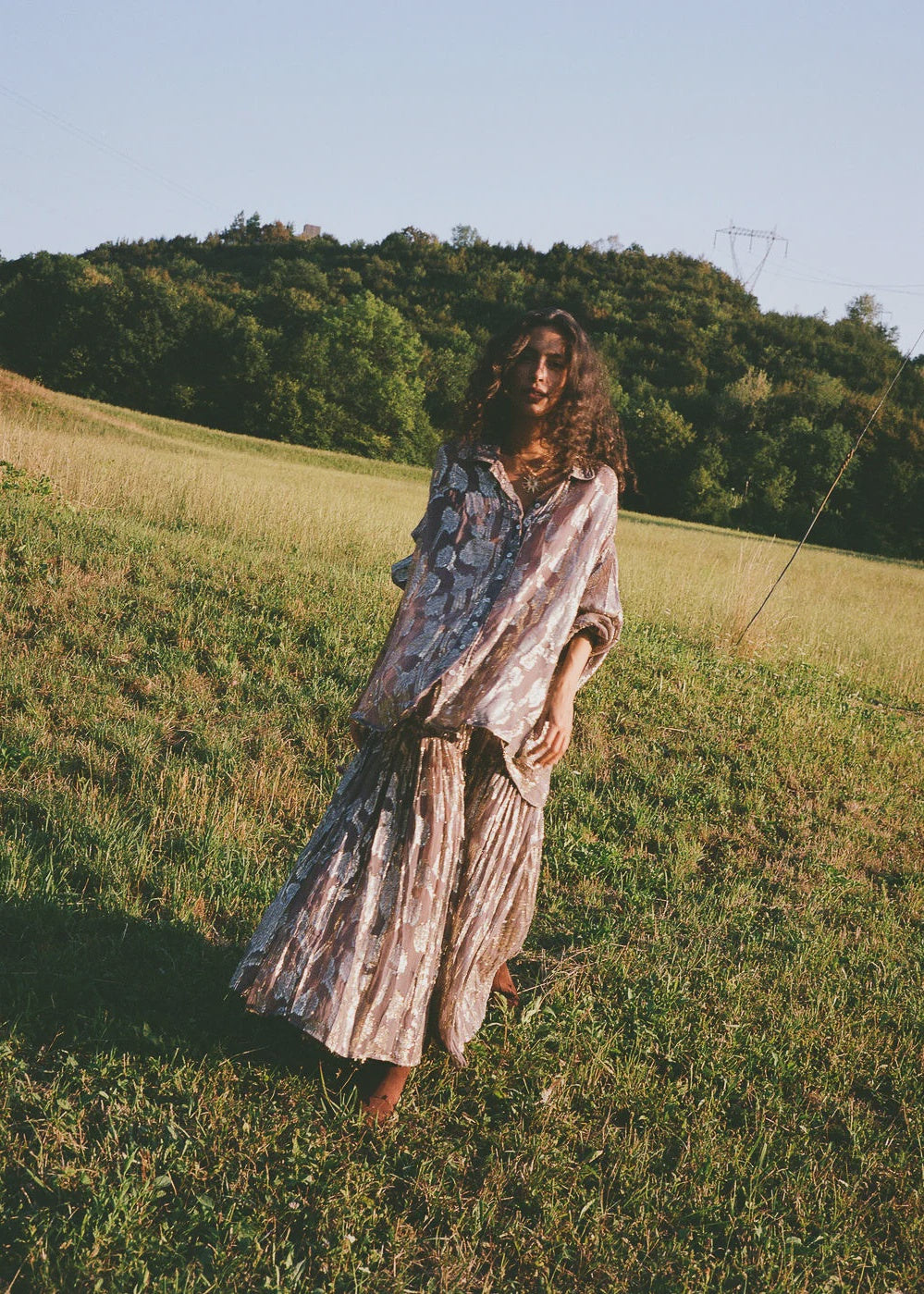Collector Asa Shirred Maxi Skirt