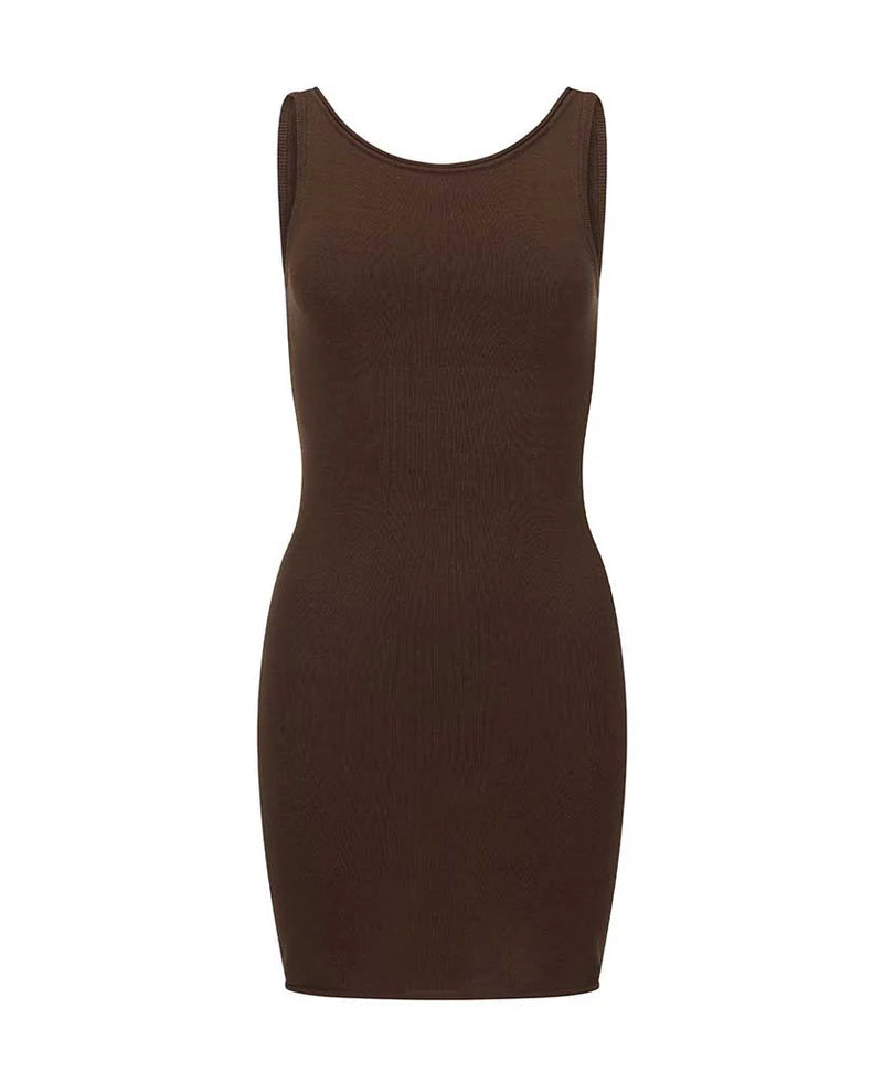 Coming Soon Essentials Slip Dress Bark