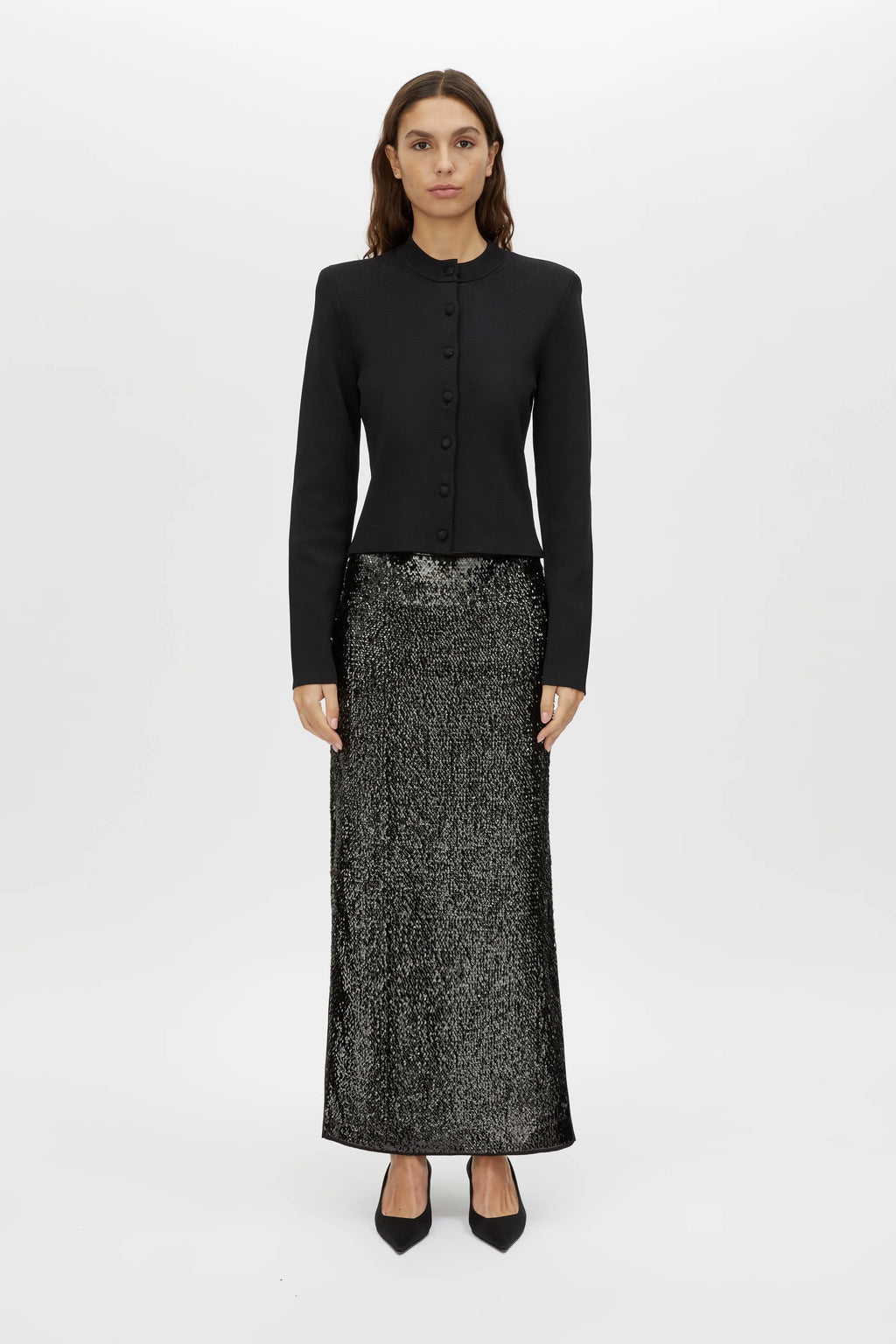 Sabel Midi Skirt in Black