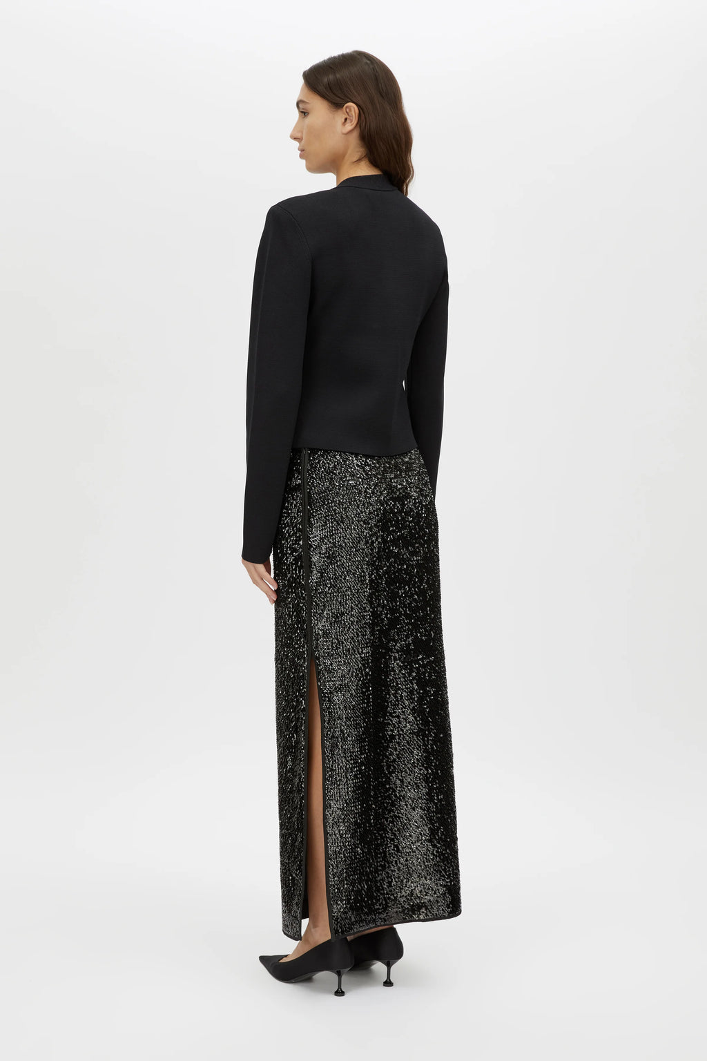 Sabel Midi Skirt in Black