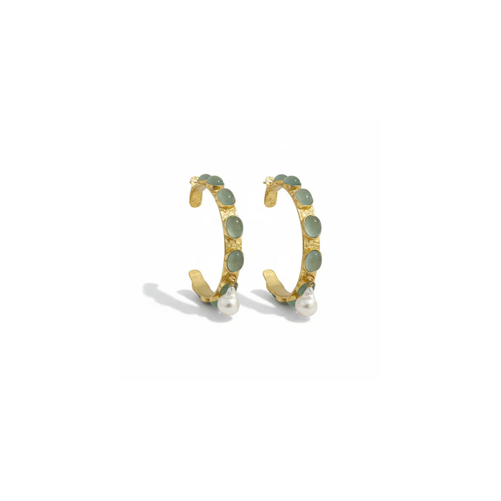 Frida Hoops Green Jade