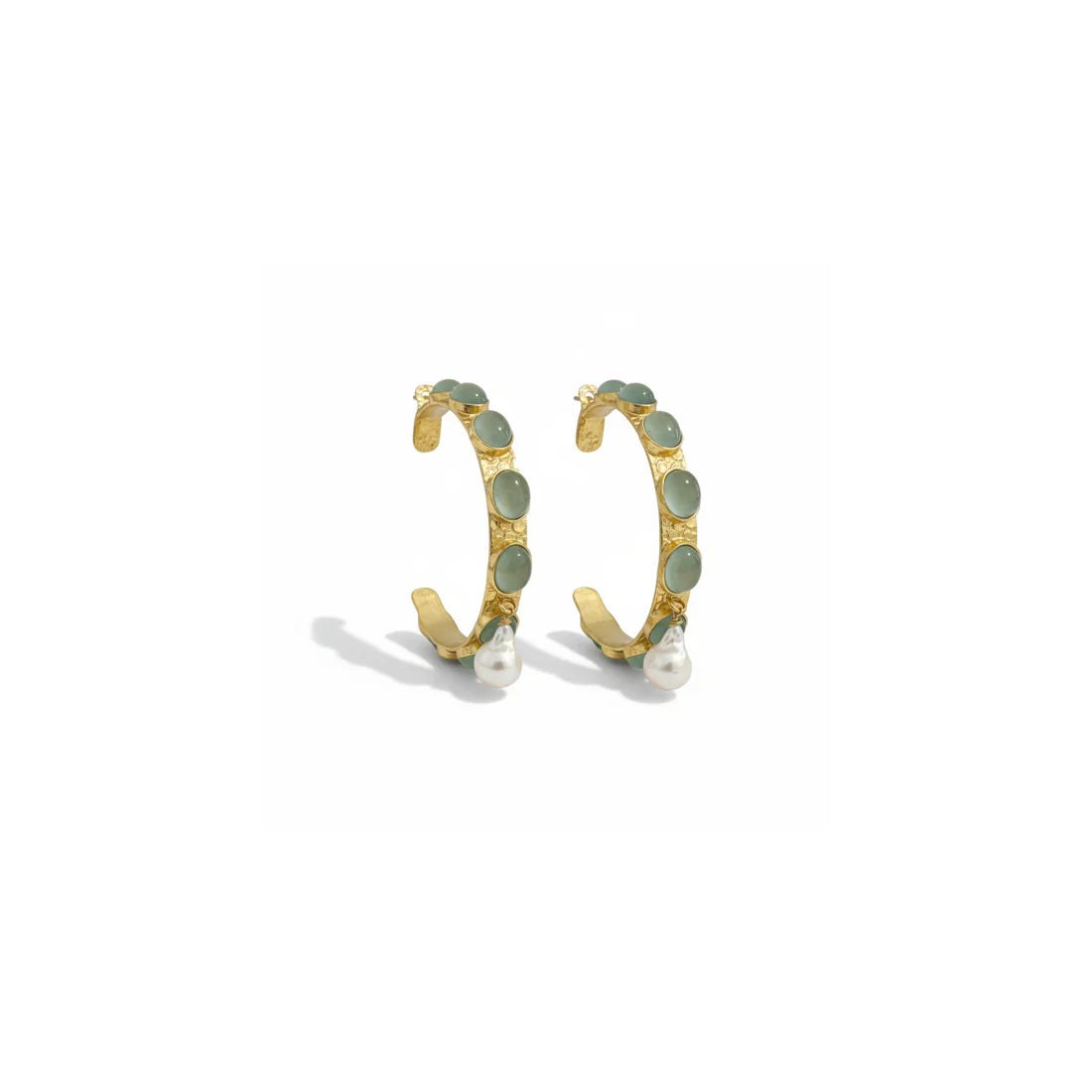 Frida Hoops Green Jade