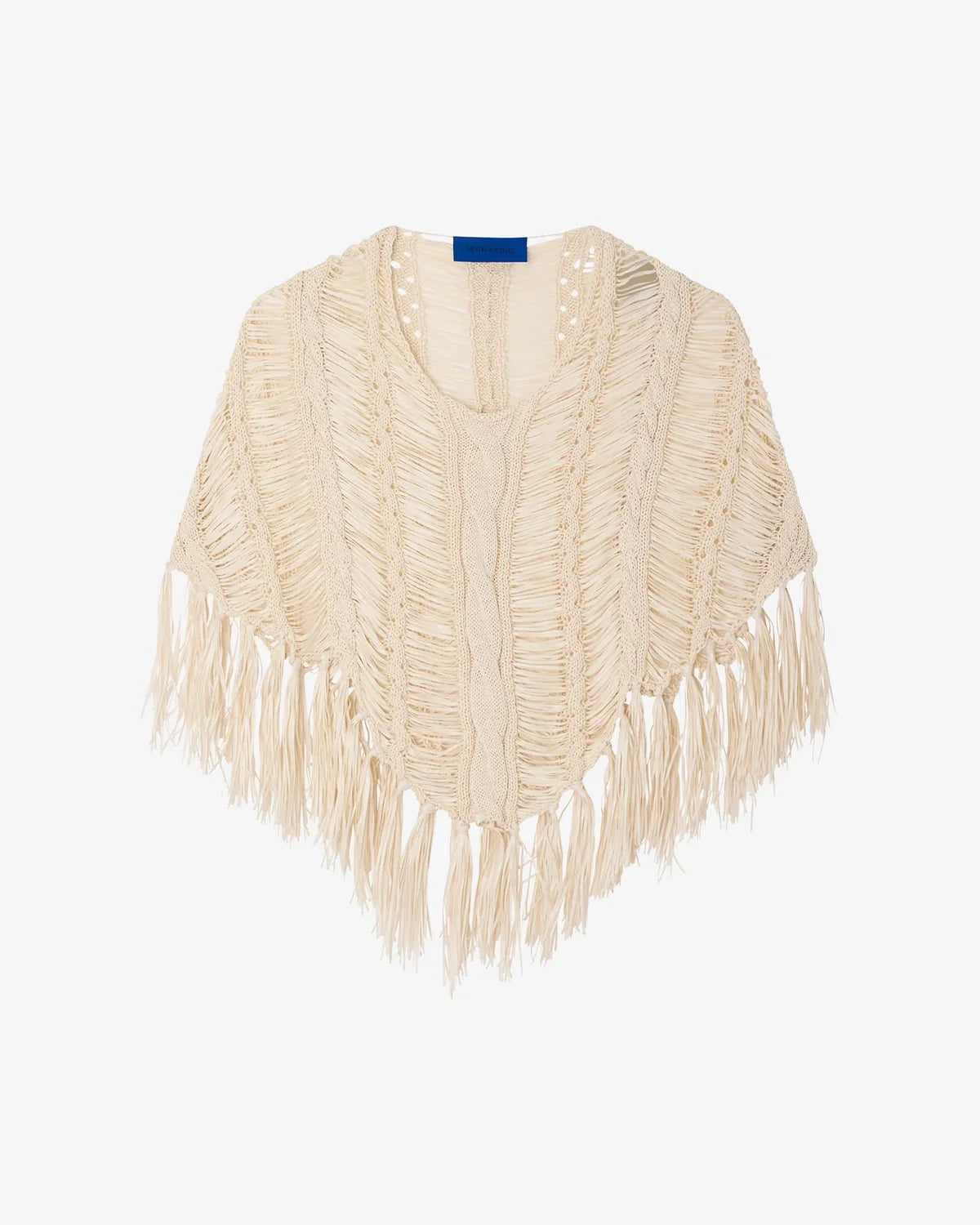 Graci Knitted Poncho Ivory