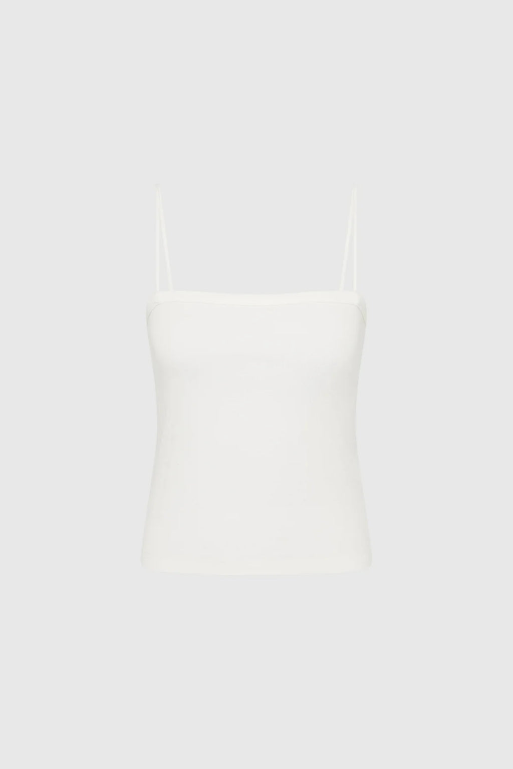 Square Neck Cotton Cami White