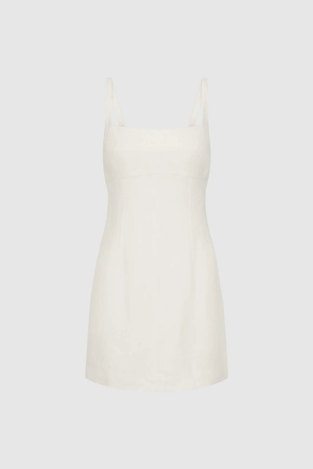 Pre Order * Tailored Square Neck Mini Dress - Off White