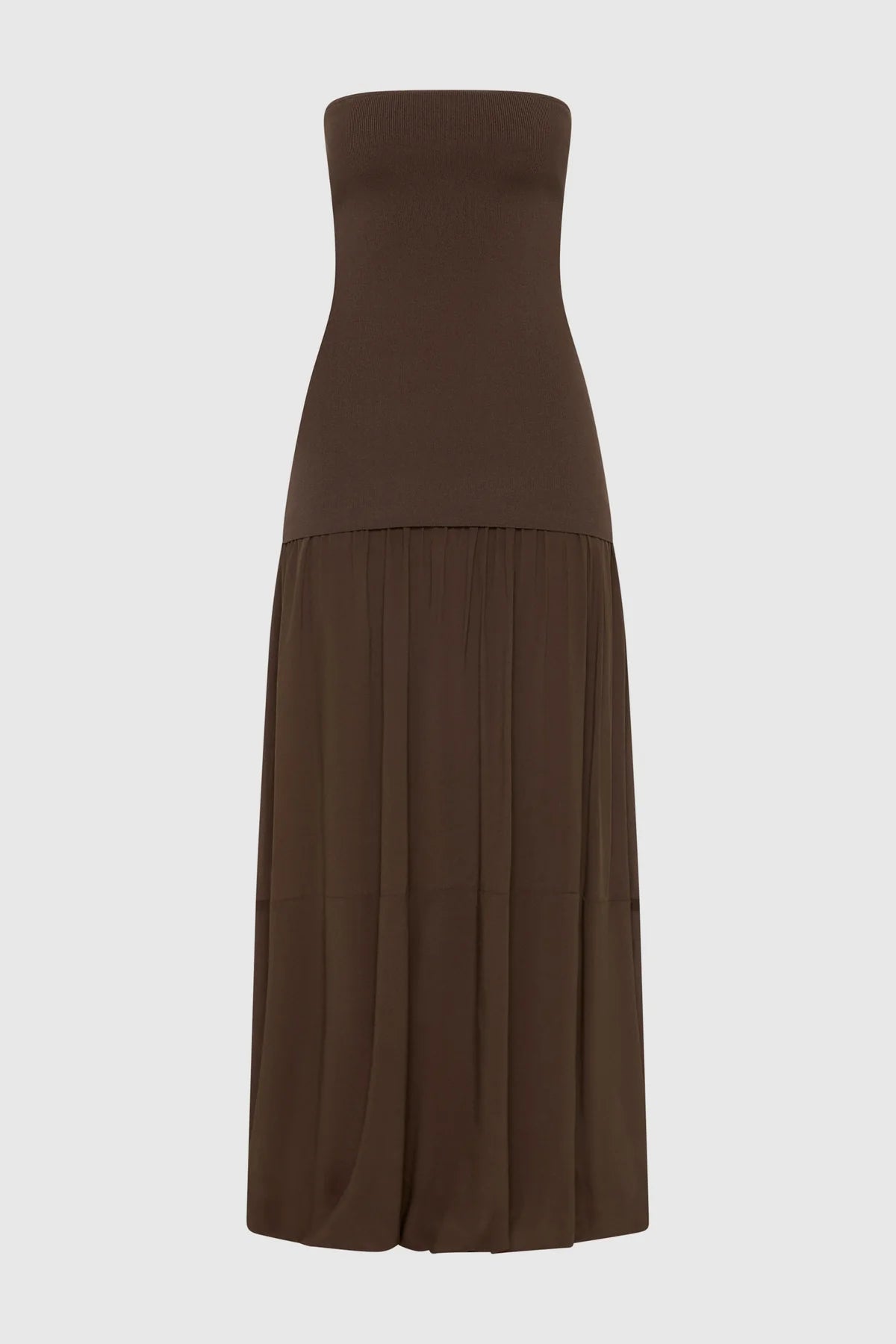 COMING SOON Strapless Balloon Hem Dress - Cedar