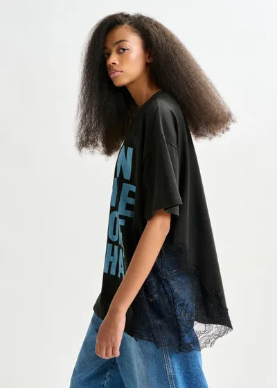Baby Lace Tshirt Black